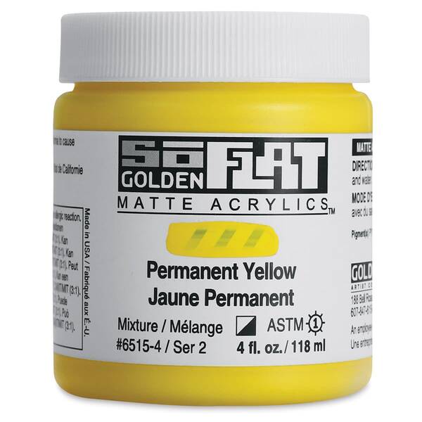 Golden Soflat Matte Akrilik Boya 118Ml S2 Permanent Yellow