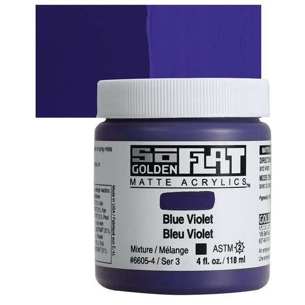 Golden Soflat Matte Akrilik Boya 118Ml S3 Blue Violet - 1