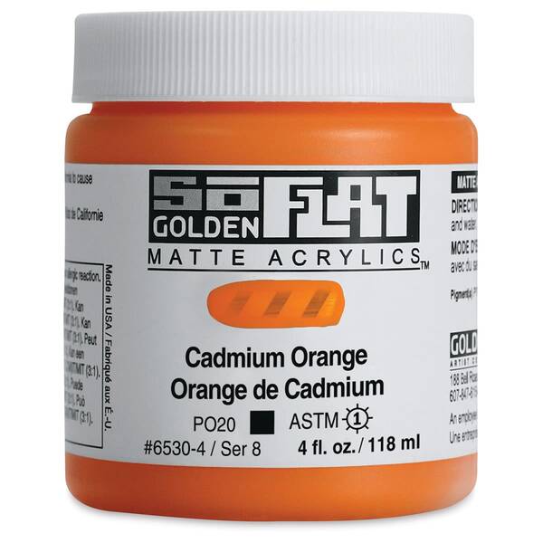 Golden Soflat Matte Akrilik Boya 118Ml S4 Cadmium Orange - 3