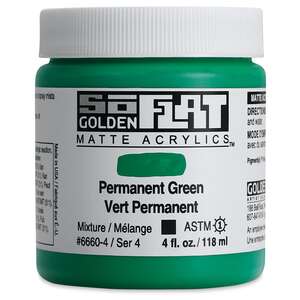 Golden Soflat Matte Akrilik Boya 118Ml S4 Permanent Green - 3