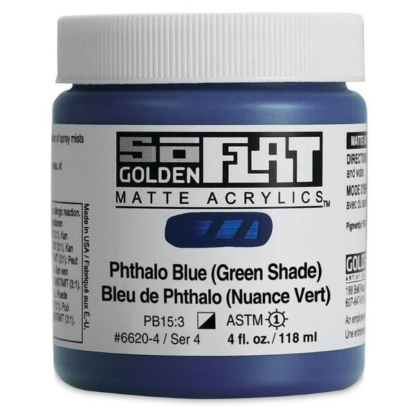 Golden Soflat Matte Akrilik Boya 118Ml S4 Phthalo Blue(Green Shade)