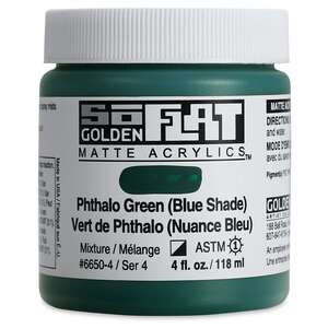 Golden Soflat Matte Akrilik Boya 118Ml S4 Phthalo Green(Blue Shade) - Thumbnail