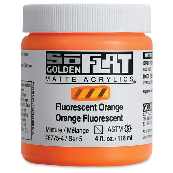 Golden Soflat Matte Akrilik Boya 118Ml S5 Fluorescent Orange - 3