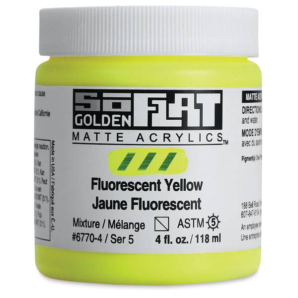 Golden Soflat Matte Akrilik Boya 118Ml S5 Fluorescent Yellow - 3