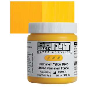 Golden Soflat Matte Akrilik Boya 118Ml S6 Permanent Yellow Deep - 1