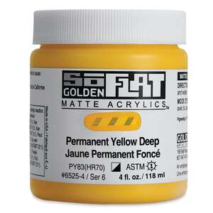 Golden Soflat Matte Akrilik Boya 118Ml S6 Permanent Yellow Deep - 3