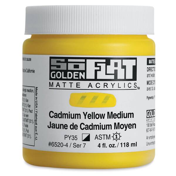 Golden Soflat Matte Akrilik Boya 118Ml S7 Cadmium Yellow Medium - 3