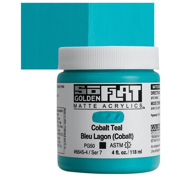 Golden Soflat Matte Akrilik Boya 118Ml S7 Cobalt Teal - 1