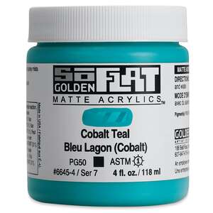 Golden Soflat Matte Akrilik Boya 118Ml S7 Cobalt Teal - 3