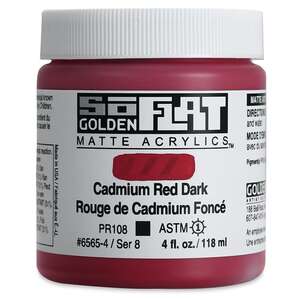 Golden Soflat Matte Akrilik Boya 118Ml S8 Cadmium Red Dark - Thumbnail
