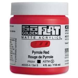 Golden Soflat Matte Akrilik Boya 118Ml S8 Pyrrole Red - 3