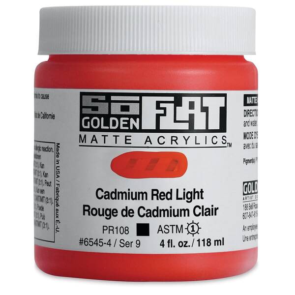 Golden Soflat Matte Akrilik Boya 118Ml S9 Cadmium Red Light - 3