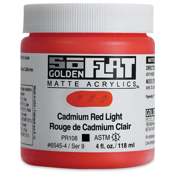 Golden Soflat Matte Akrilik Boya 118Ml S9 Cadmium Red Light