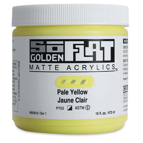 Golden Soflat Matte Akrilik Boya 473Ml S1 Pale Yellow - 3