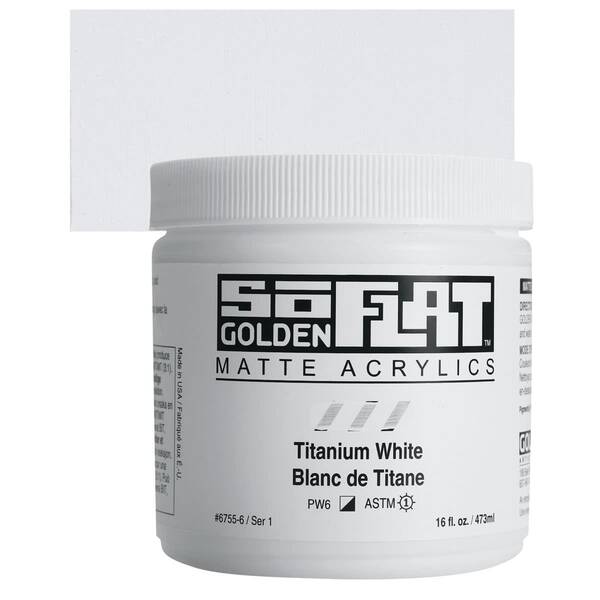 Golden Soflat Matte Akrilik Boya 473Ml S1 Titanium White - 1