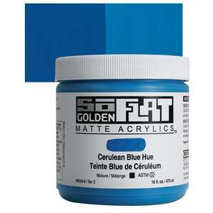 Golden Soflat Matte Akrilik Boya 473Ml S2 Cerulean Blue Hue - 1