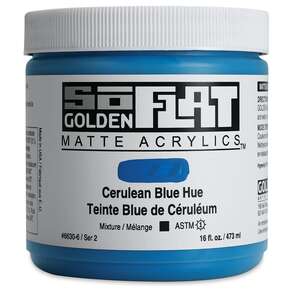 Golden Soflat Matte Akrilik Boya 473Ml S2 Cerulean Blue Hue - 3
