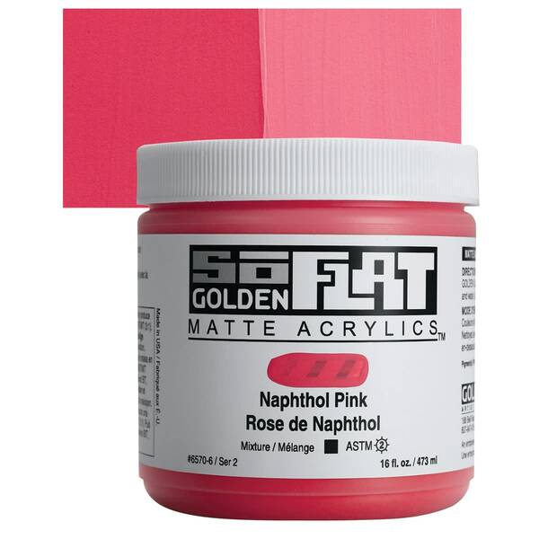 Golden Soflat Matte Akrilik Boya 473Ml S2 Naphthol Pink - 1