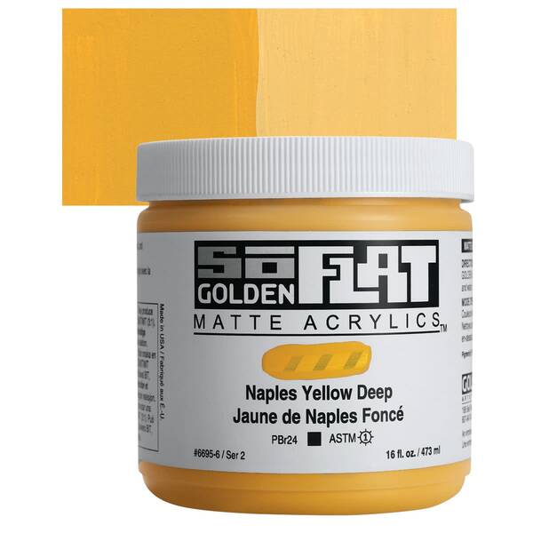 Golden Soflat Matte Akrilik Boya 473Ml S2 Naples Yellow Deep - 1