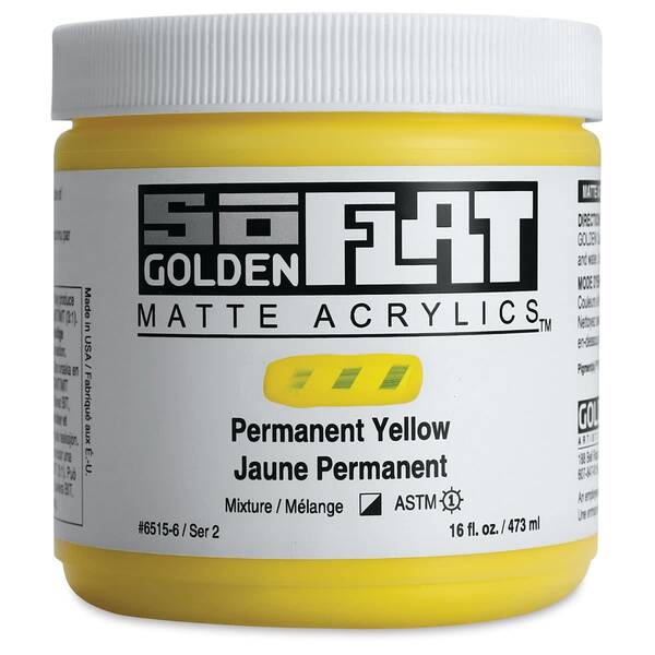 Golden Soflat Matte Akrilik Boya 473Ml S2 Permanent Yellow