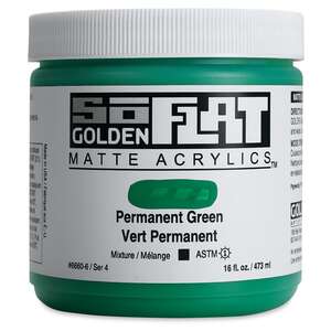 Golden Soflat Matte Akrilik Boya 473Ml S4 Permanent Green - 3