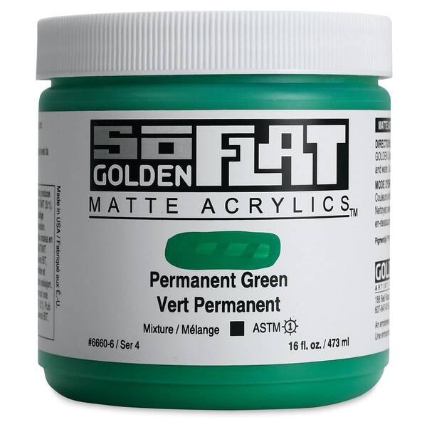 Golden Soflat Matte Akrilik Boya 473Ml S4 Permanent Green