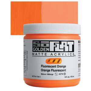 Golden Soflat Matte Akrilik Boya 473Ml S5 Fluorescent Orange - 1