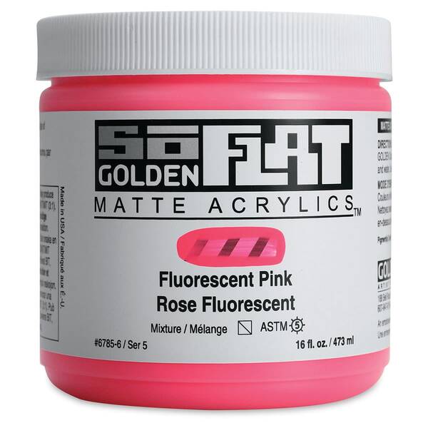 Golden Soflat Matte Akrilik Boya 473Ml S5 Fluorescent Pink