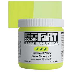 Golden - Golden Soflat Matte Akrilik Boya 473Ml S5 Fluorescent Yellow