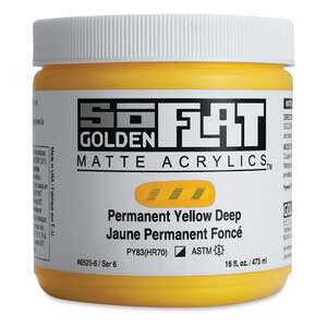 Golden Soflat Matte Akrilik Boya 473Ml S6 Permanent Yellow Deep - 3