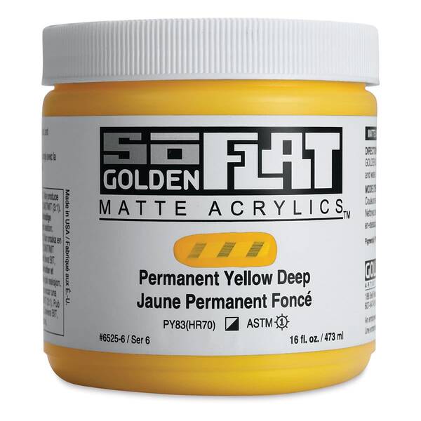Golden Soflat Matte Akrilik Boya 473Ml S6 Permanent Yellow Deep