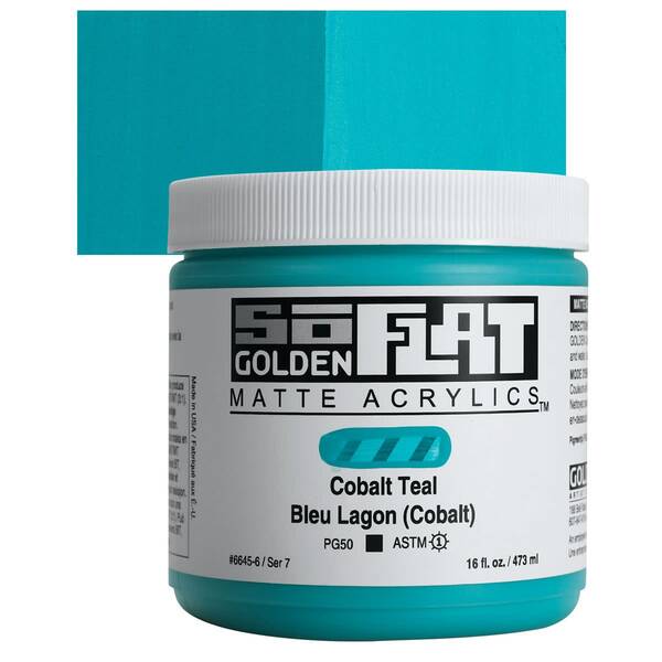 Golden Soflat Matte Akrilik Boya 473Ml S7 Cobalt Teal - 1