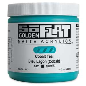 Golden Soflat Matte Akrilik Boya 473Ml S7 Cobalt Teal - Thumbnail