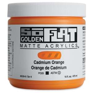 Golden Soflat Matte Akrilik Boya 473Ml S8 Cadmium Orange - Thumbnail