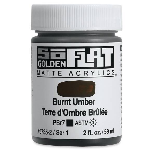 Golden Soflat Matte Akrilik Boya 59Ml S1 Burnt Umber - 3