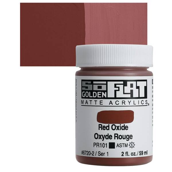 Golden Soflat Matte Akrilik Boya 59Ml S1 Red Oxide - 1