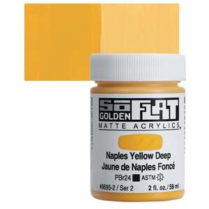 Golden - Golden Soflat Matte Akrilik Boya 59Ml S2 Naples Yellow Deep