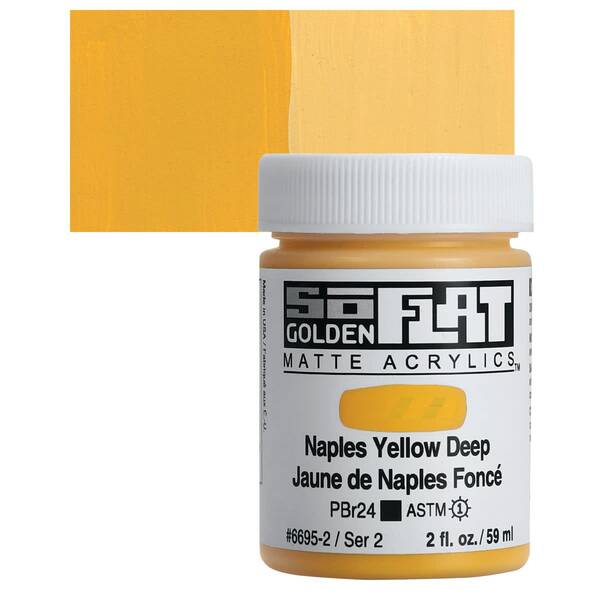 Golden Soflat Matte Akrilik Boya 59Ml S2 Naples Yellow Deep