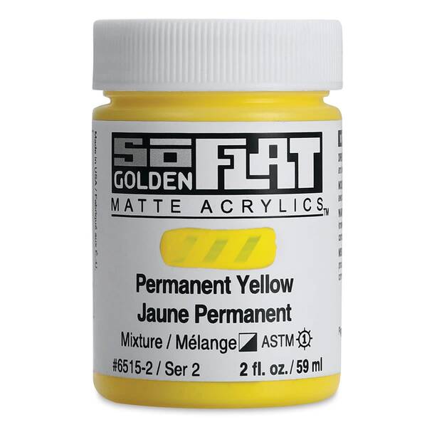 Golden Soflat Matte Akrilik Boya 59Ml S2 Permanent Yellow - 3