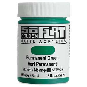 Golden Soflat Matte Akrilik Boya 59Ml S4 Permanent Green - 3