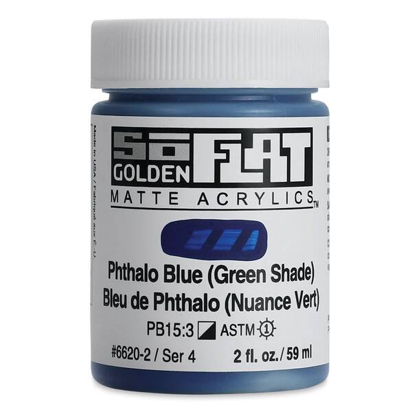 Golden Soflat Matte Akrilik Boya 59Ml S4 Phthalo Blue(Green Shade) - 3