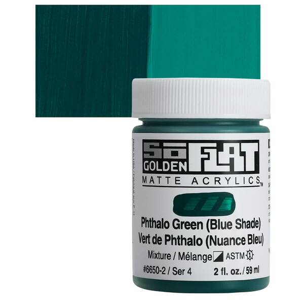 Golden Soflat Matte Akrilik Boya 59Ml S4 Phthalo Green(Blue Shade) - 1