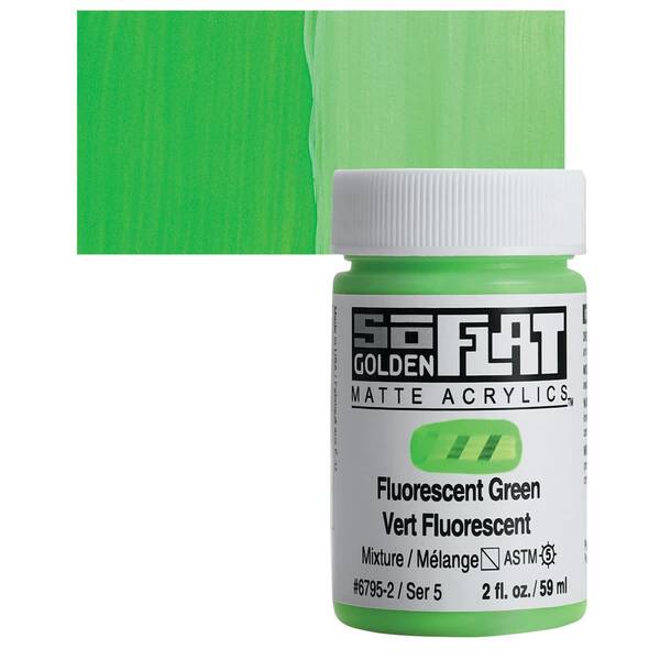 Golden Soflat Matte Akrilik Boya 59Ml S5 Fluorescent Green - 1