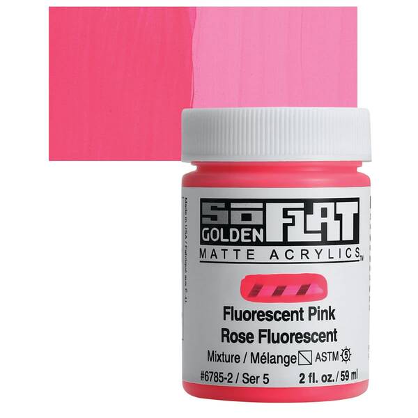 Golden Soflat Matte Akrilik Boya 59Ml S5 Fluorescent Pink - 1