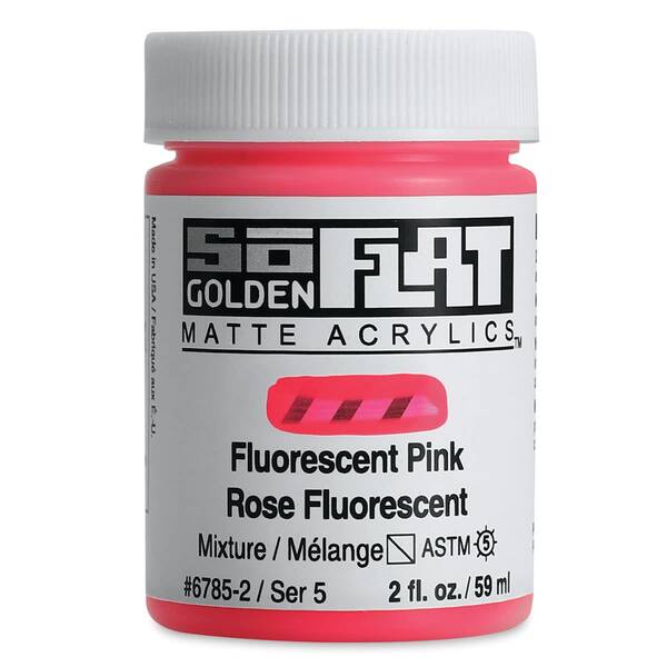 Golden Soflat Matte Akrilik Boya 59Ml S5 Fluorescent Pink - 3