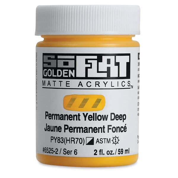 Golden Soflat Matte Akrilik Boya 59Ml S6 Permanent Yellow Deep - 3