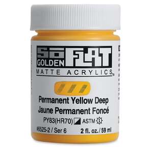 Golden Soflat Matte Akrilik Boya 59Ml S6 Permanent Yellow Deep - Thumbnail