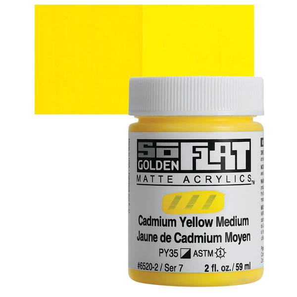 Golden Soflat Matte Akrilik Boya 59Ml S7 Cadmium Yellow Medium - 1