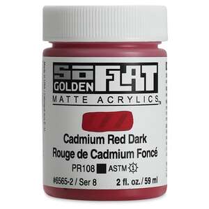 Golden Soflat Matte Akrilik Boya 59Ml S8 Cadmium Red Dark - Thumbnail