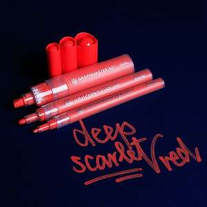 Graphmaster Akrilik Marker 1mm Deep Scarlet Red - Thumbnail